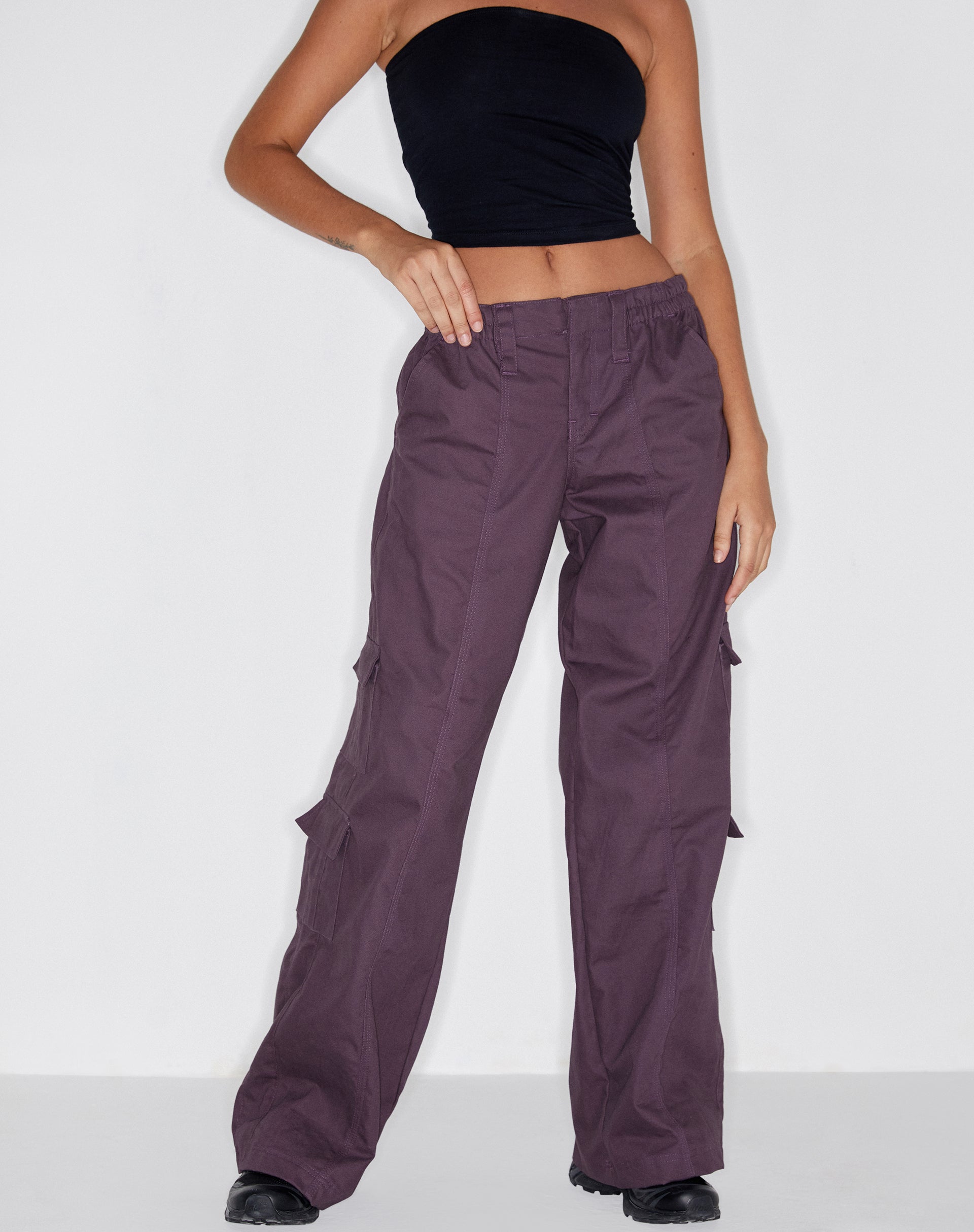 immagine di Hansa Cargo Trouser in Panama viola scuro