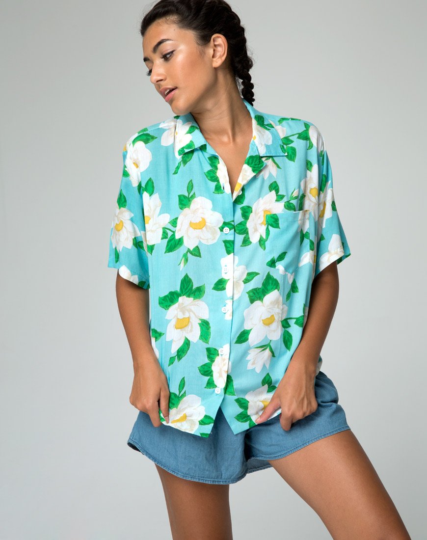 Immagine di Camicia hawaiana in rosa bianca