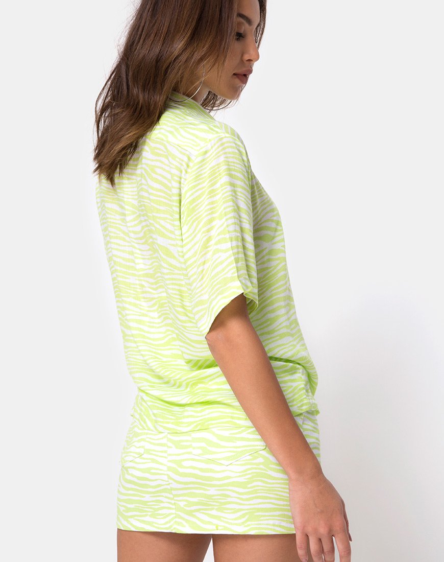 Gonna Mini Broomy in Zebra Classico Lime