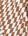 Diagonal Checker Tan e Ivory