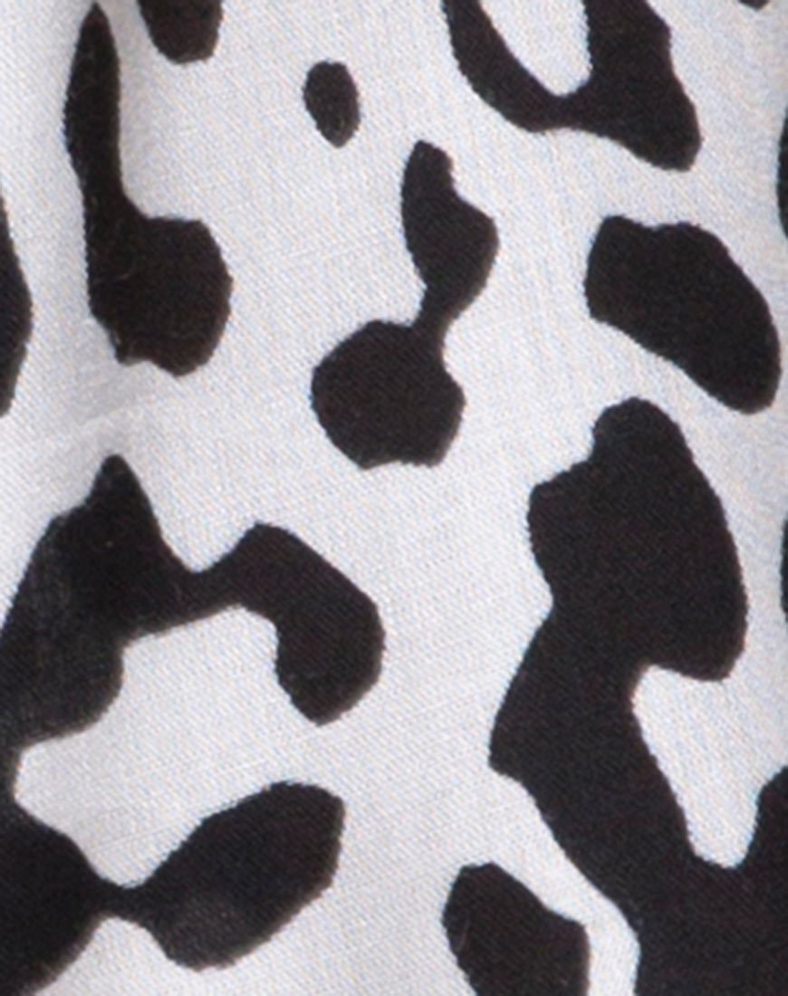 Immagine di Camicia hawaiana in mono animale grigio e bianco