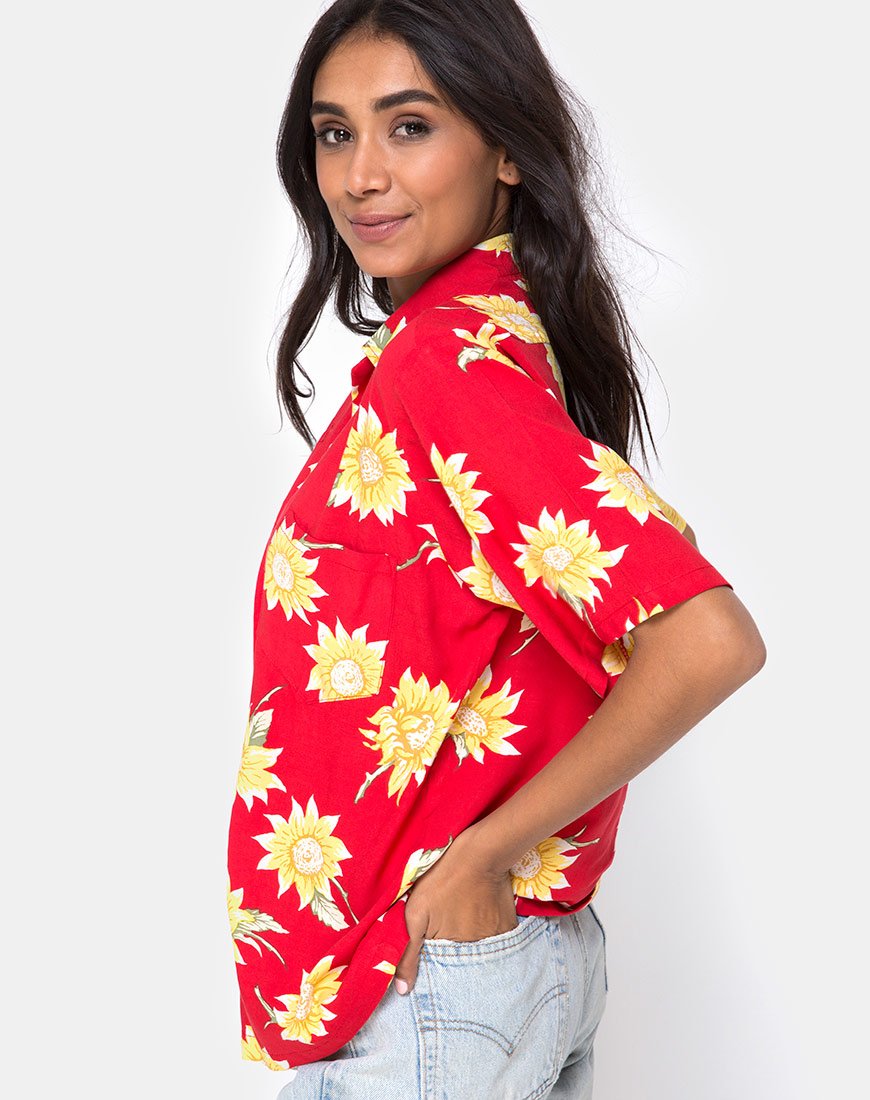 Immagine di Camicia hawaiana in giorni di sole rosso