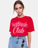 Immagine della t-shirt oversize Basic in rosso Heartbreaker Club