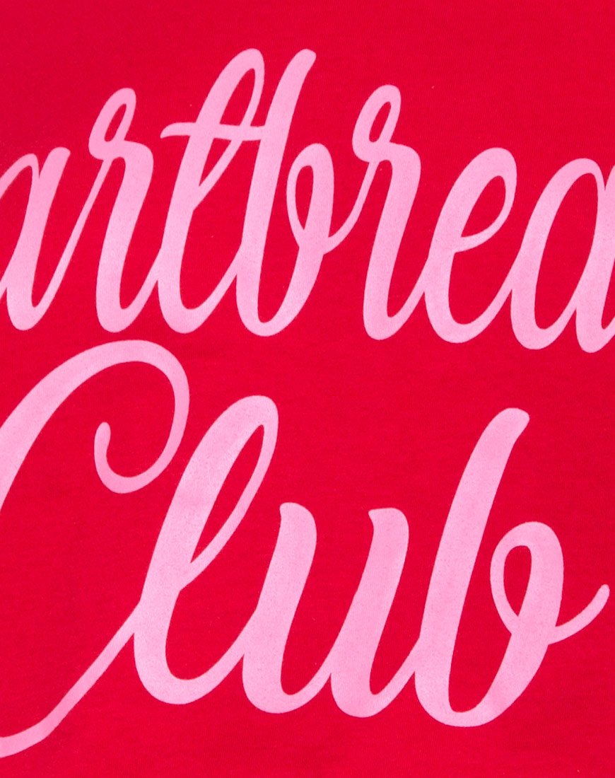 Immagine della t-shirt oversize Basic in rosso Heartbreaker Club