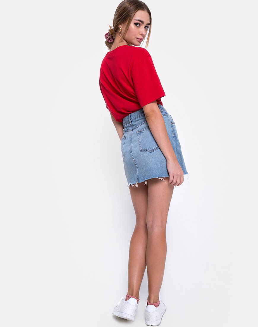 Immagine della t-shirt oversize Basic in rosso Heartbreaker Club