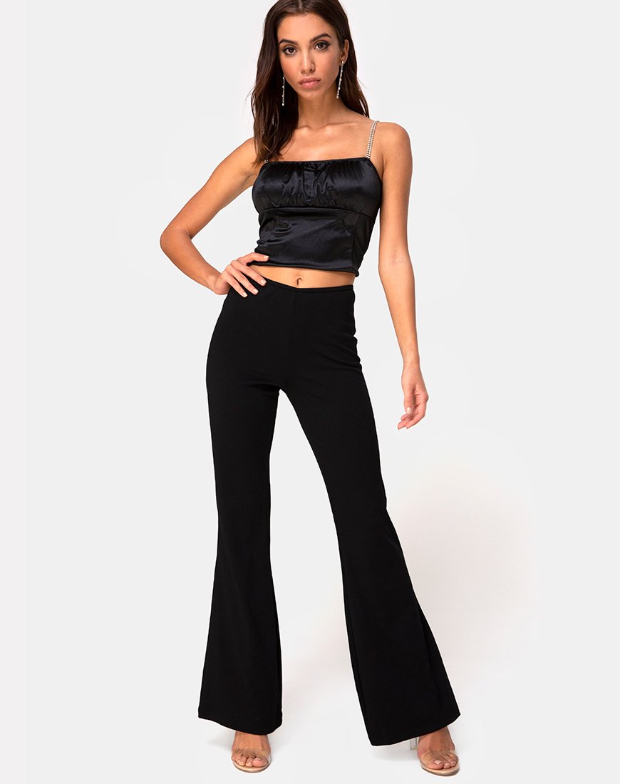 Immagine di Hearty Flare Trouser in Spandex nero
