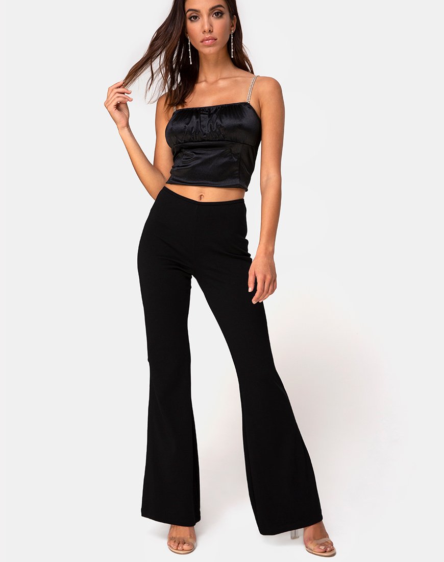 Immagine di Hearty Flare Trouser in Spandex nero