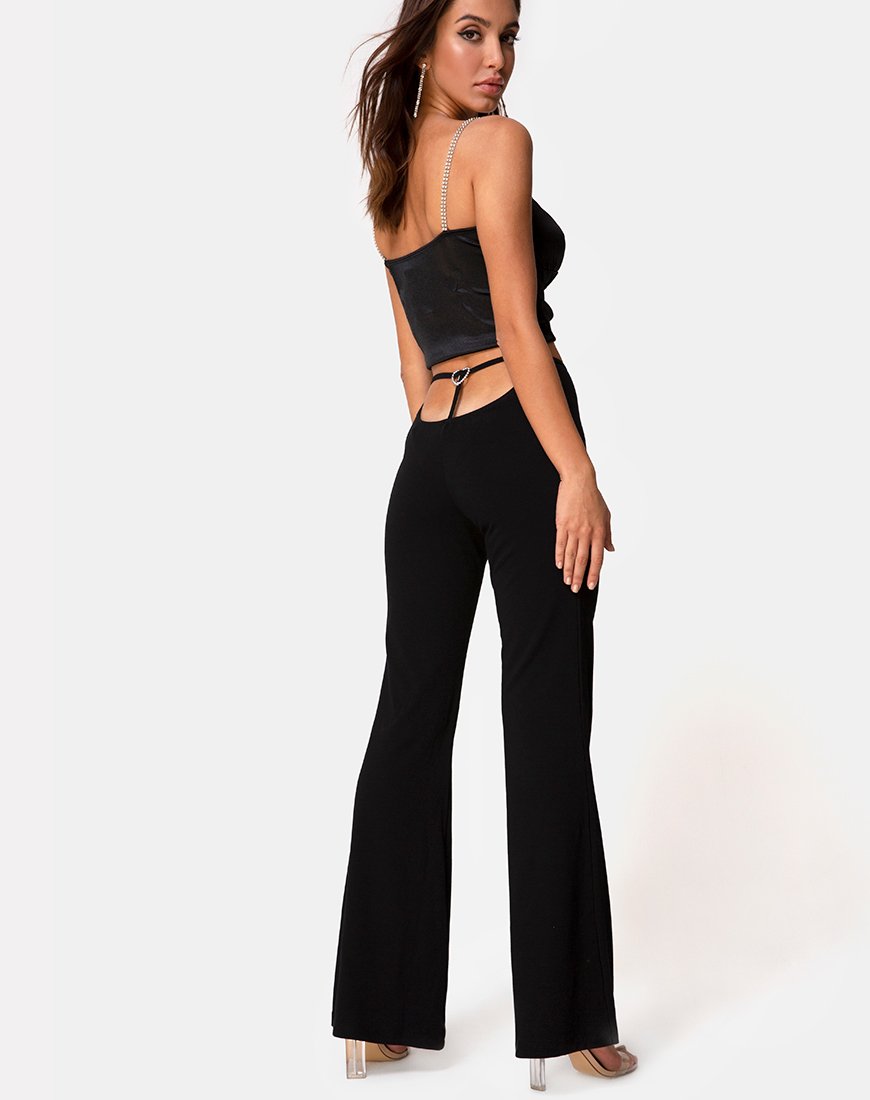 Immagine di Hearty Flare Trouser in Spandex nero