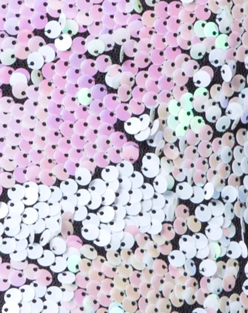Immagine dell'abito Hedi in paillettes a squame iridescenti nero perla
