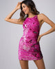 Immagine dell'abito Hedi in paillettes a squame di pesce rosa