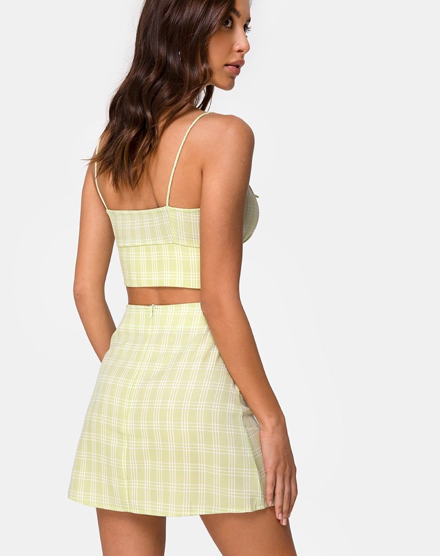 Immagine di Hema Crop Top in salvia check
