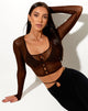Immagine di Henlo Cardi in maglia marrone