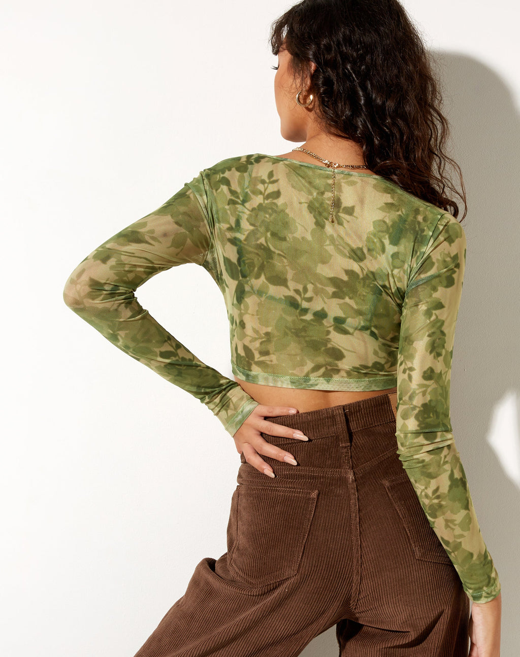Henru - Cardi con taglio a fiori sfocati