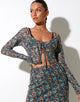 immagine di Henry Cropped Cardi in Folk Floral