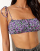 Immagine di Hepsie Crop Top in fiore lilla