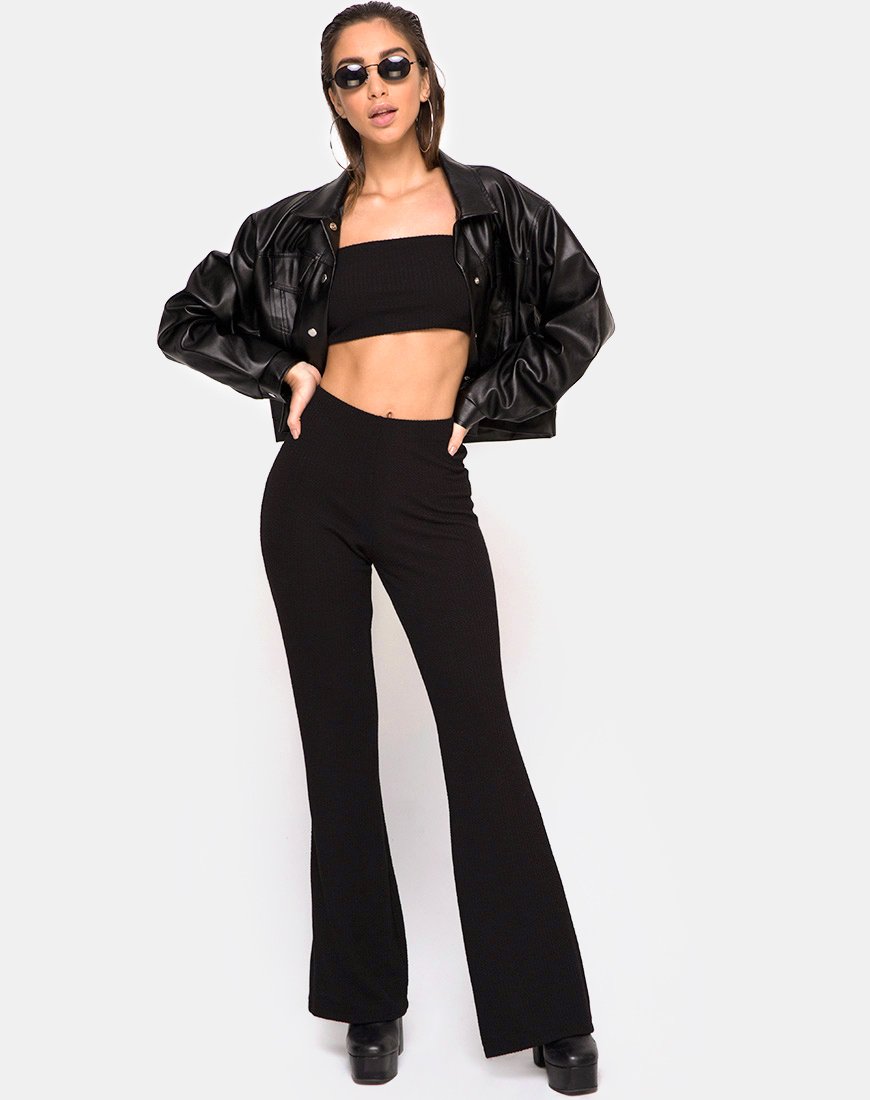 Immagine di Bomb Tube Top in nero Jumbo Rib