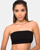 Immagine di Bomb Tube Top in nero Jumbo Rib