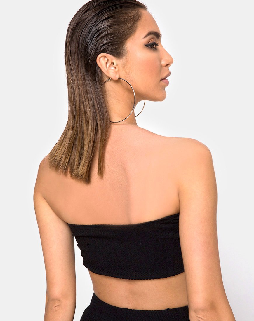 Immagine di Bomb Tube Top in nero Jumbo Rib