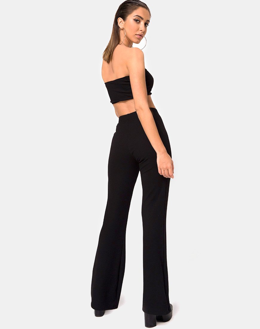 Immagine di Bomb Tube Top in nero Jumbo Rib
