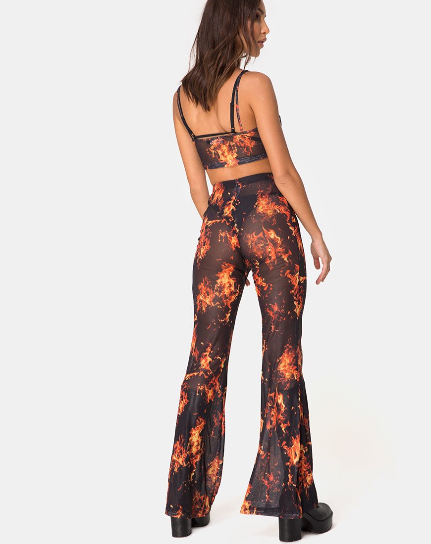 Immagine di Herlom Pantalone svasato in maglia di fuoco