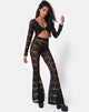 Immagine di Herlom Pantalone svasato in pizzo nero