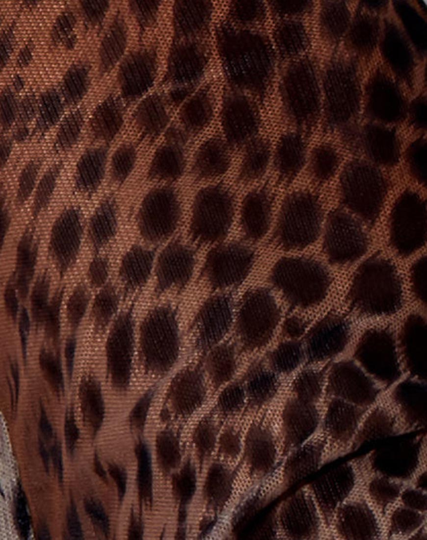 Immagine di Herlom Pantalone in rete a gradiente marrone ghepardo