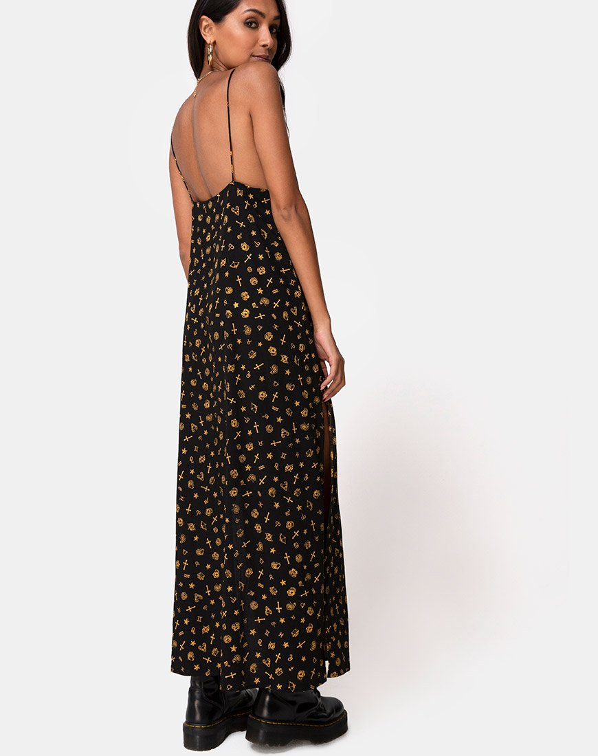 Immagine di Hermina Maxi Dress in Mini Astro Nero