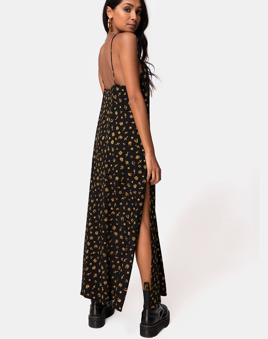 Immagine di Hermina Maxi Dress in Mini Astro Nero