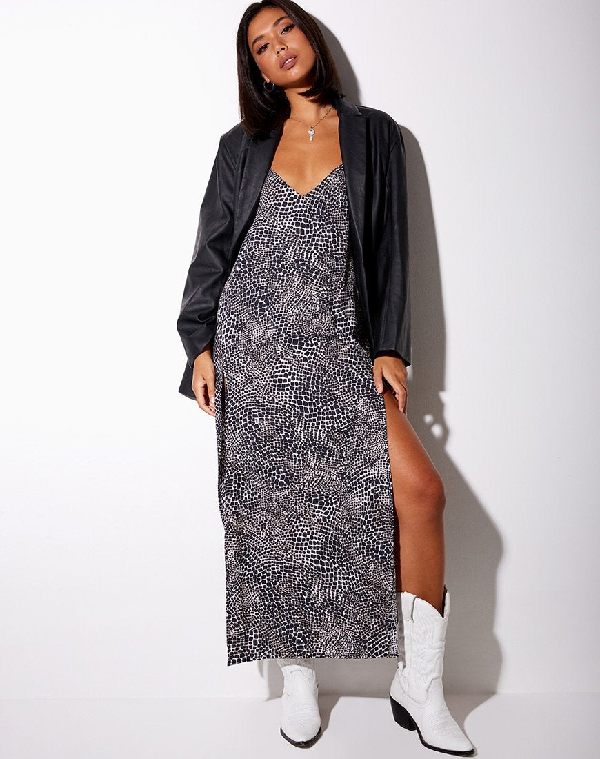 Immagine di Hime Dress in Abstract Croc Nero