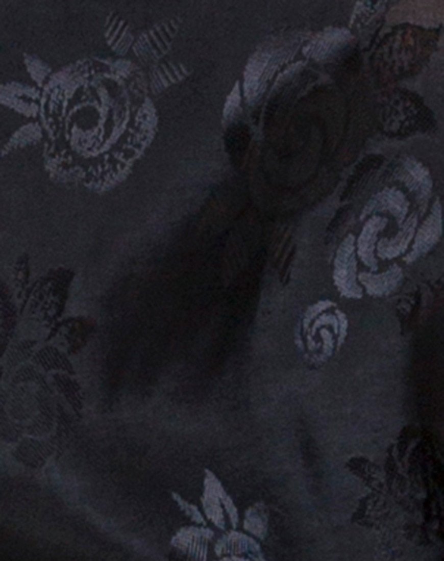 Immagine di Hime Maxi Dress in raso Black Rose