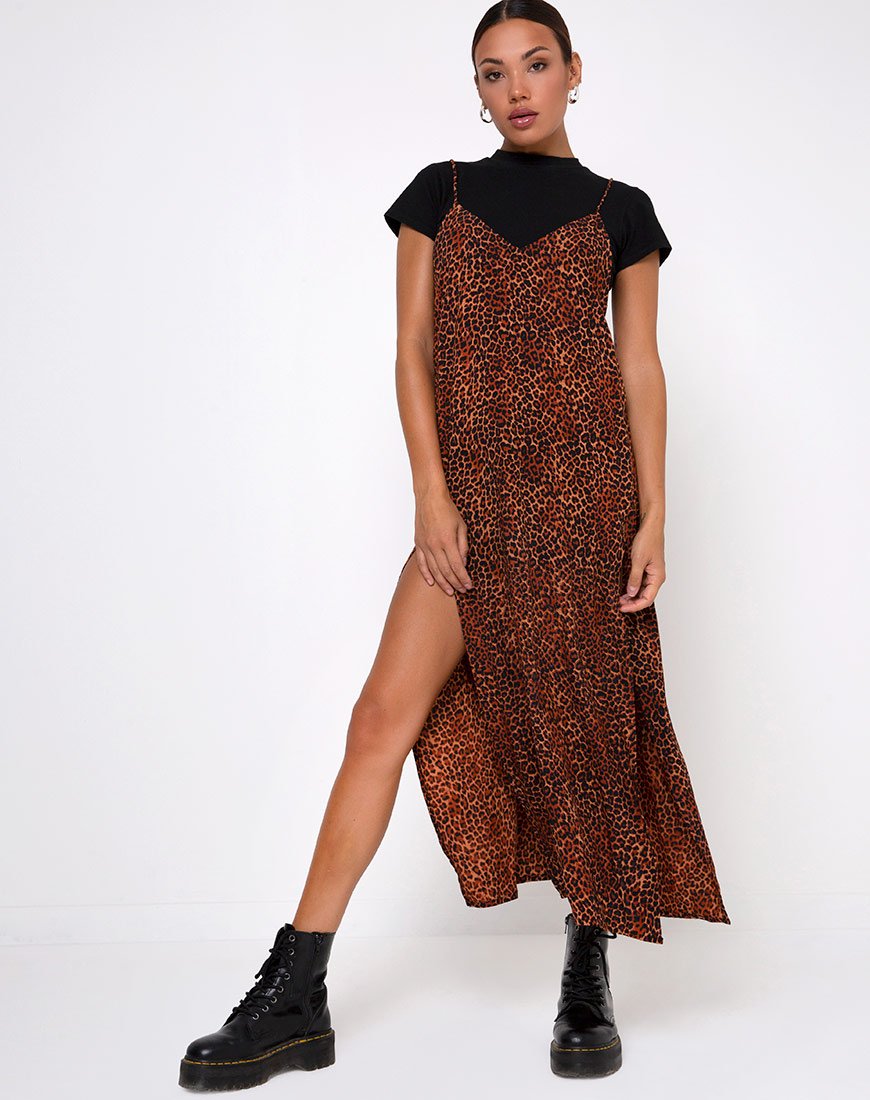 Immagine di Hime Maxi Dress in Ditsy Leopard Orange