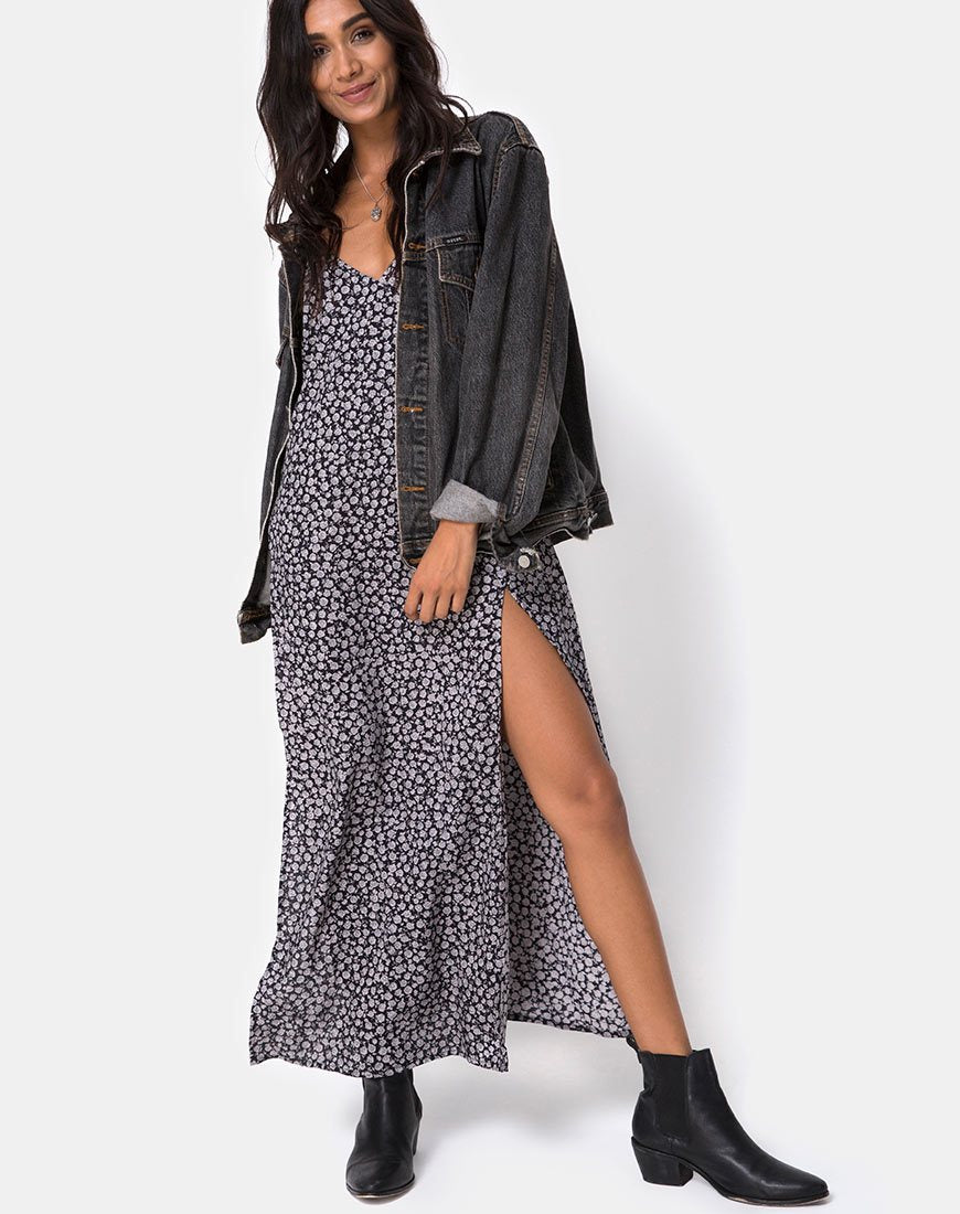 Immagine di Hime Dress in Ditsy Rose Nero