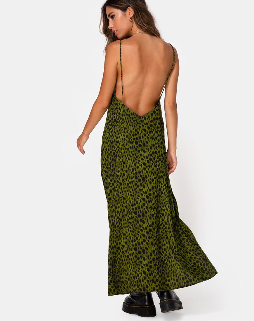 Immagine di Hime Maxi Dress in Cheetah Khaki