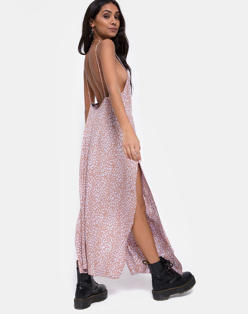 Immagine di Hime Maxi Dress a macchie di leopardo