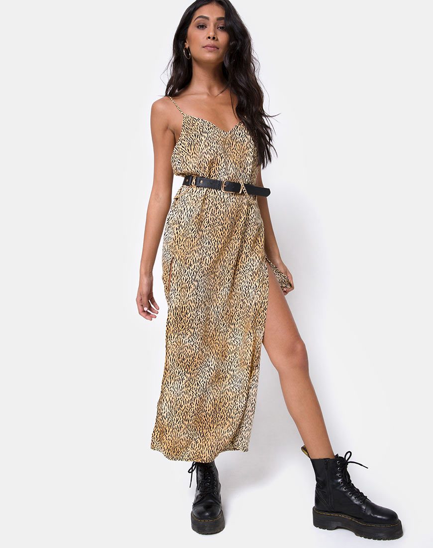 Immagine di Hime Maxi Dress in Mini Tiger Brown