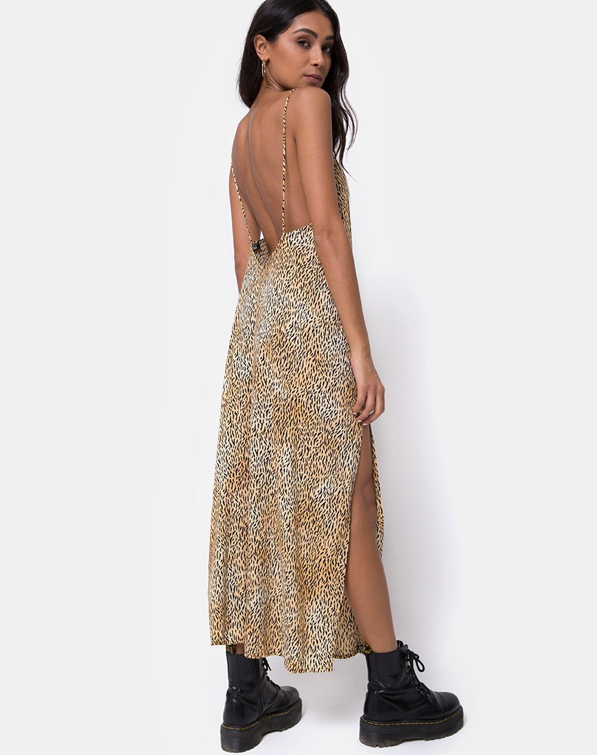Immagine di Hime Maxi Dress in Mini Tiger Brown