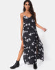 Immagine di Hime Maxi Dress in Mono Flower Nero