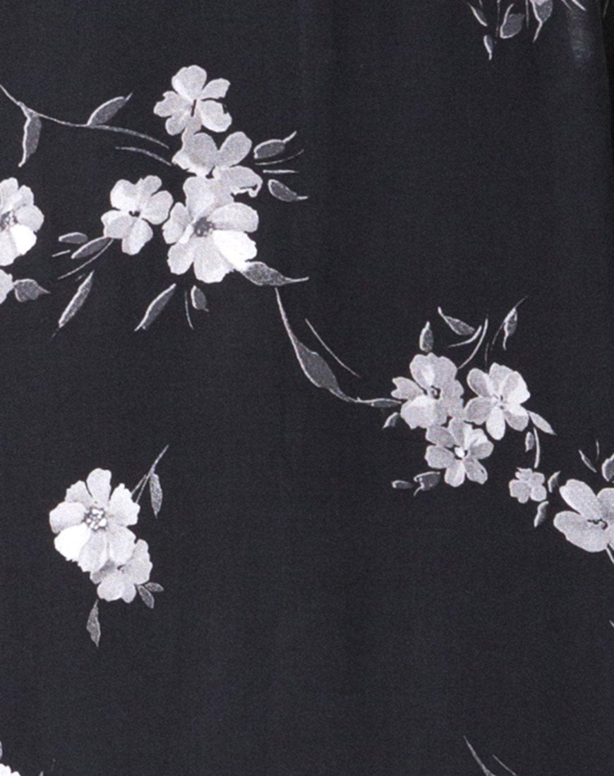 Immagine di Hime Maxi Dress in Mono Flower Nero