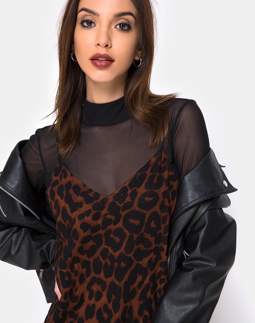 Immagine di Hime Maxi abito in marrone giaguaro oversize