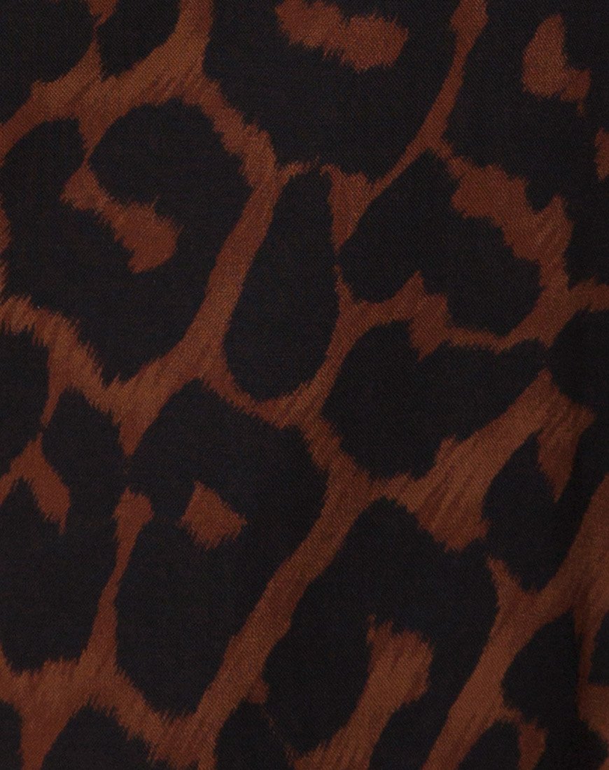 Immagine di Hime Maxi abito in marrone giaguaro oversize
