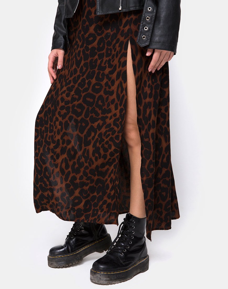 Immagine di Hime Maxi abito in marrone giaguaro oversize