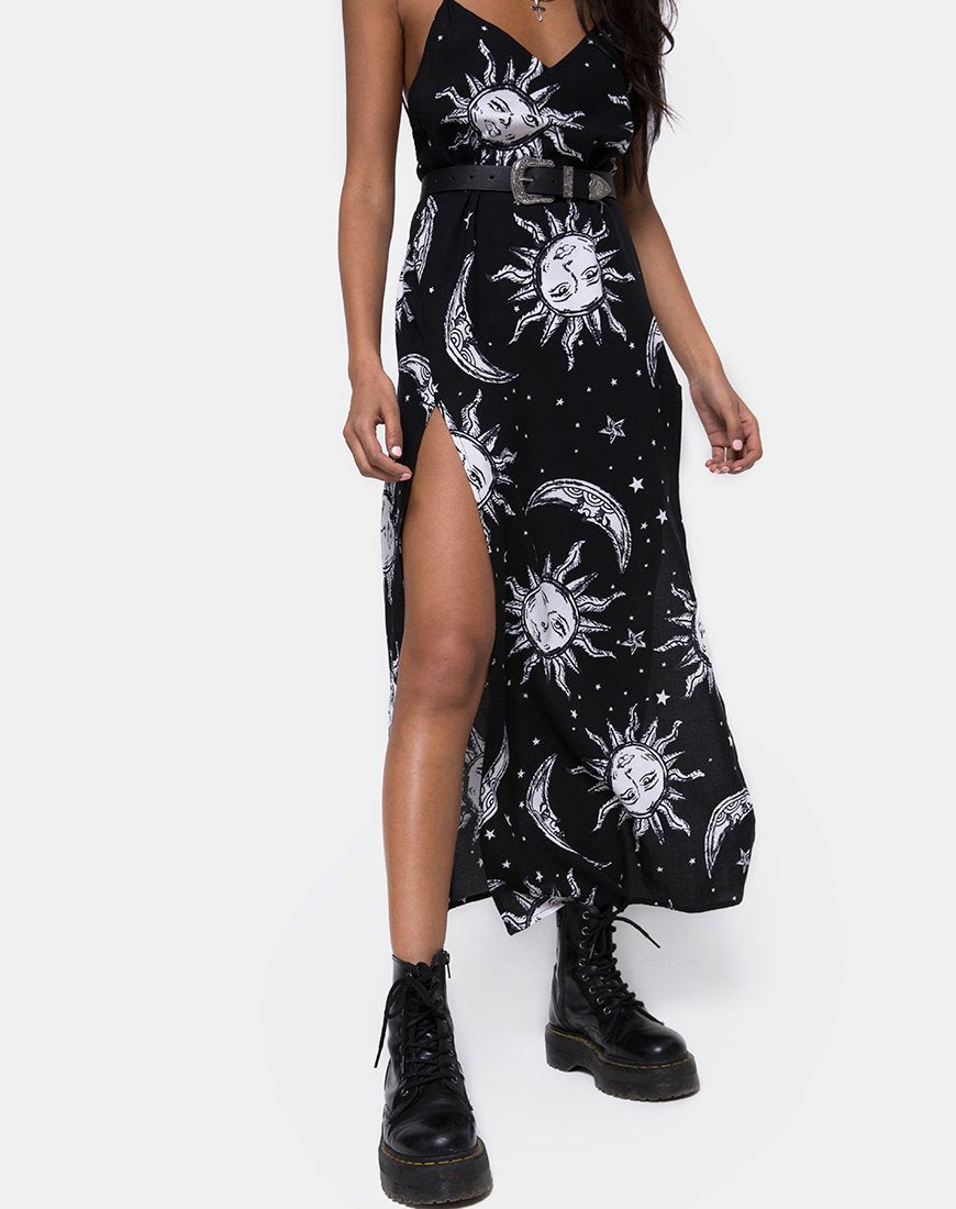 Immagine di Hime Maxi Dress in versione oversize Sole Luna e Stelle