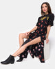 Immagine di Hime Maxi Dress in Soi Rose Nero e Rosso