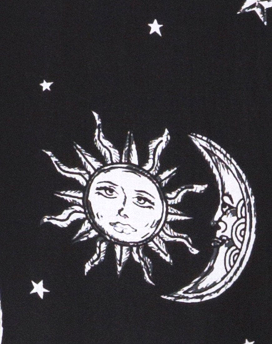 Immagine di Batis Maxi Dress in Sun Moon Stars BW