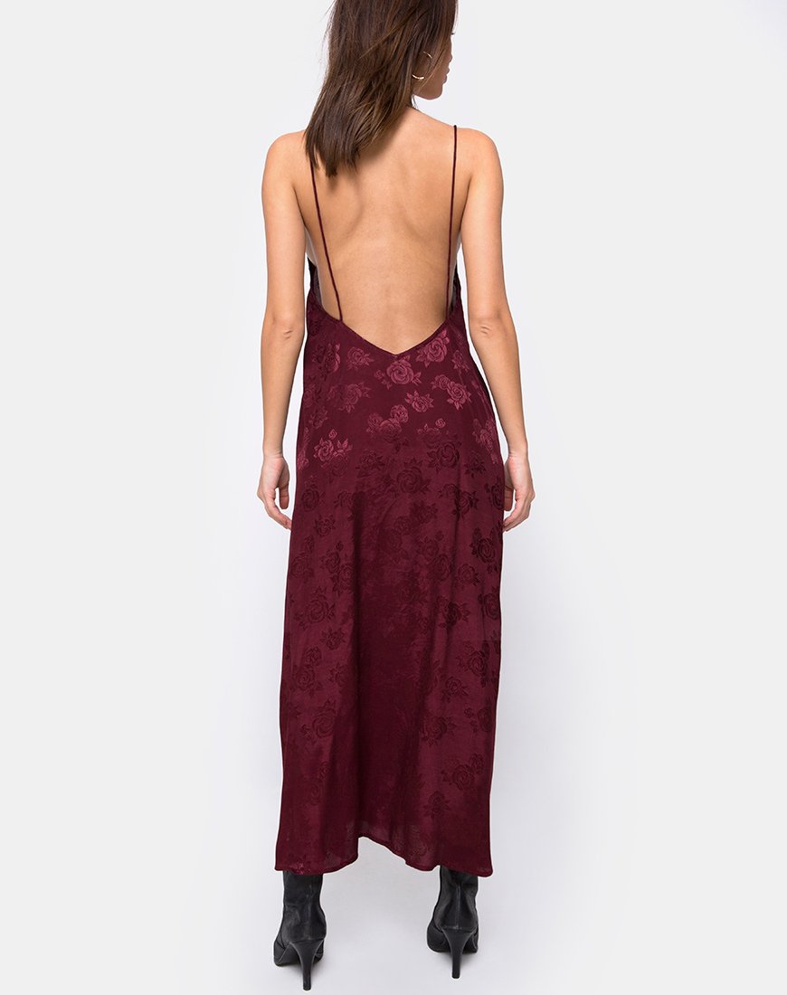 Immagine di Hime Maxi Abito in Raso Rosa Borgogna