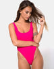 Immagine di Hoalo Costume da bagno in Mini Rib Fushcia