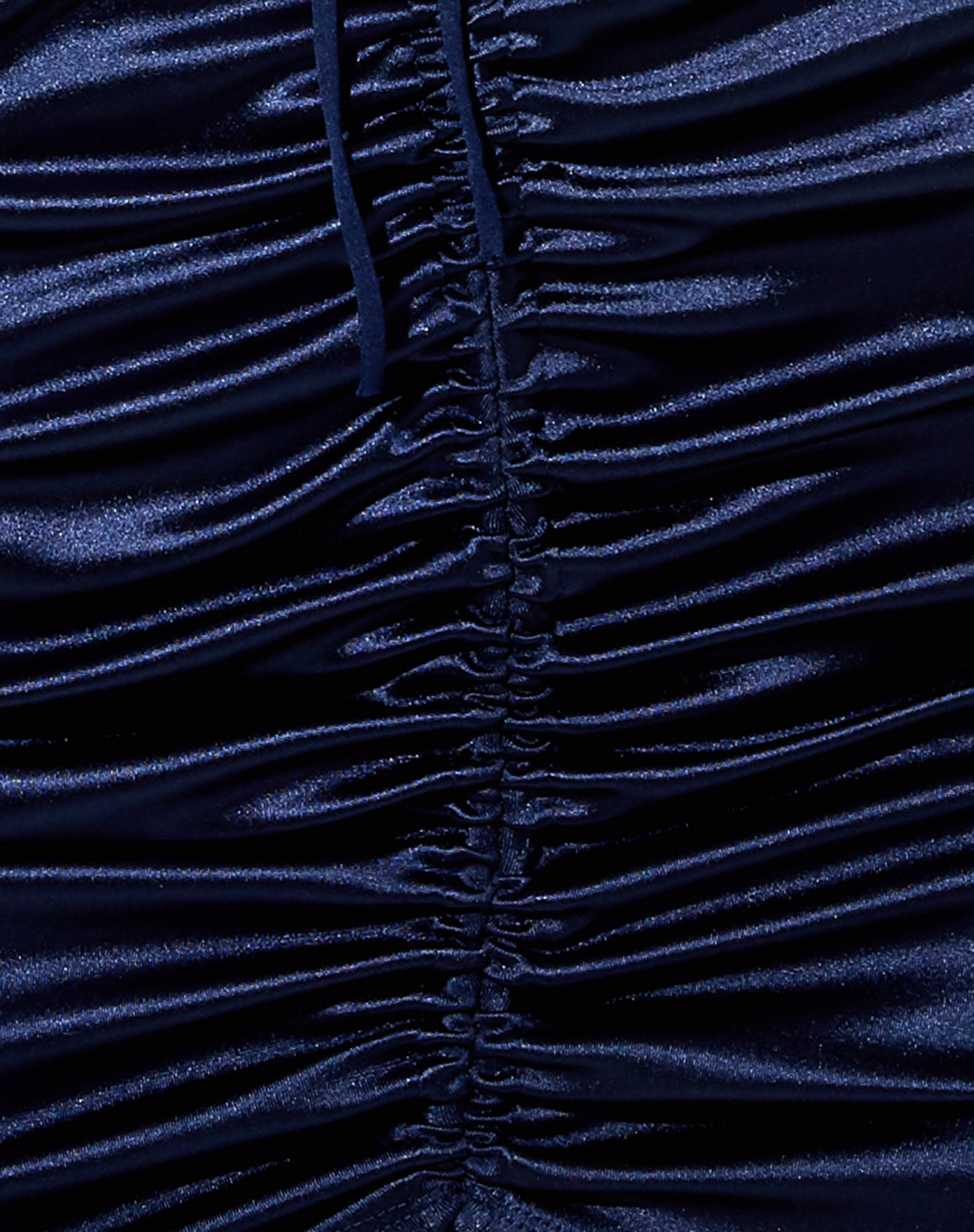 Immagine di Holie Mini Gonna in Raso Spandex Blu Inky