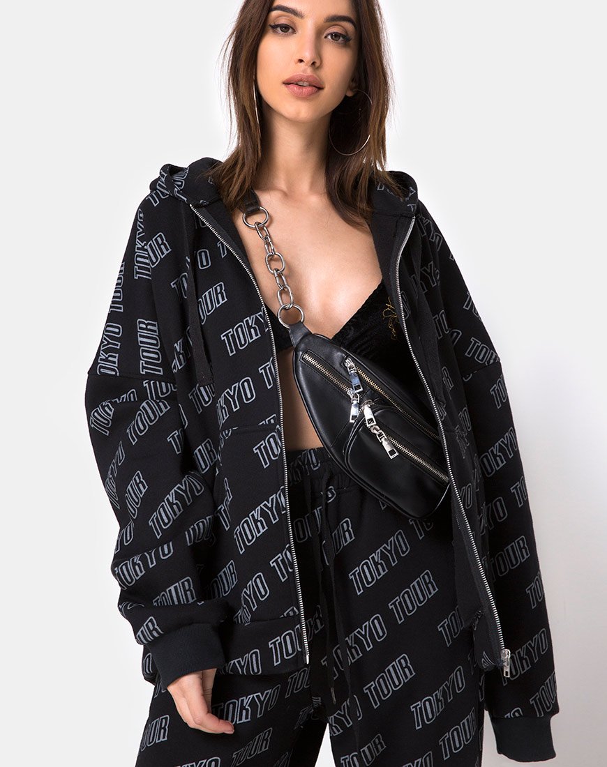 Immagine di Hollack Zip Hoody in Tokyo Tour Nero