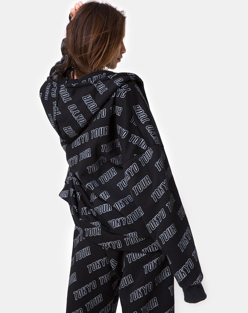 Immagine di Hollack Zip Hoody in Tokyo Tour Nero