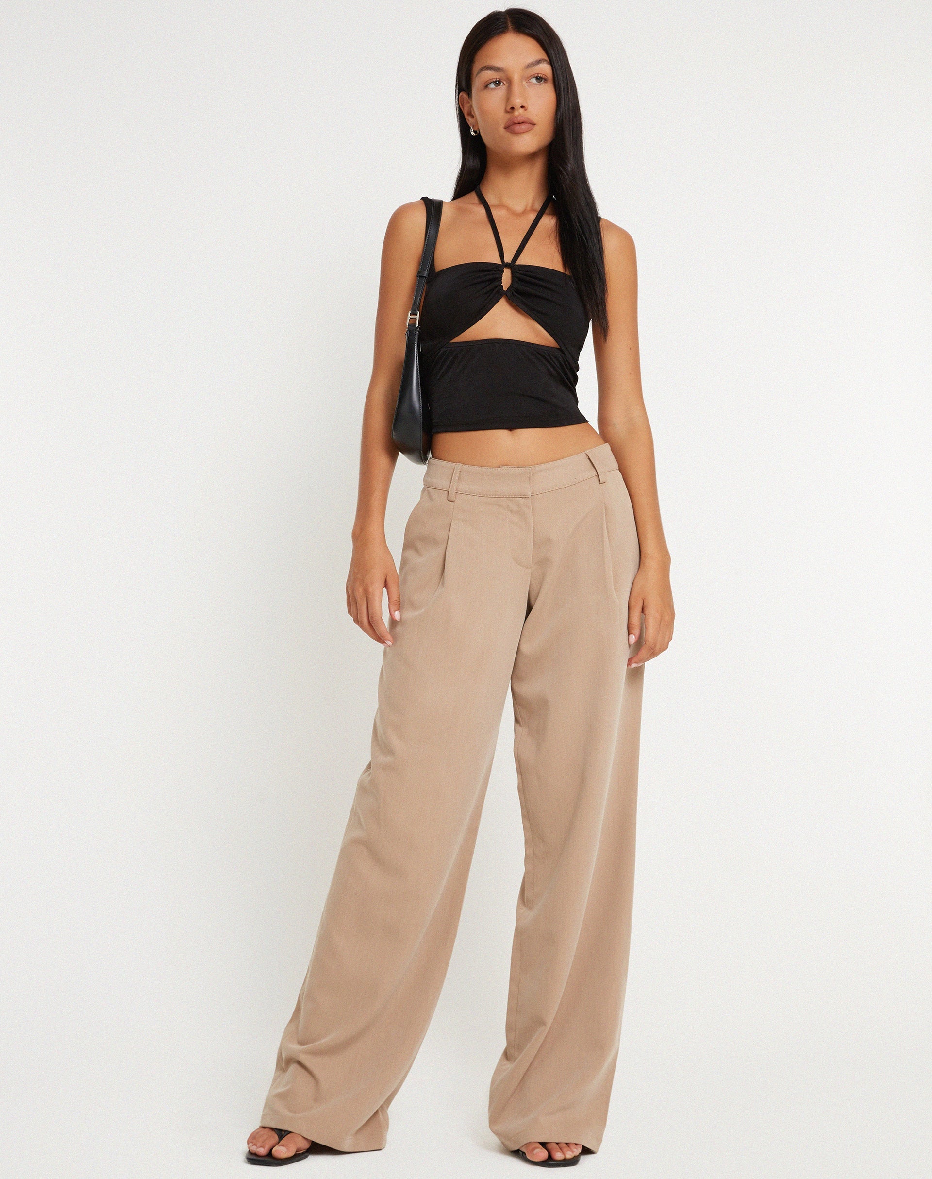 immagine di Hondra Pantaloni a gamba larga in beige